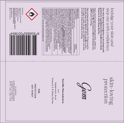 Label (Gem Vanilla Macadamia 3.8 Oz)